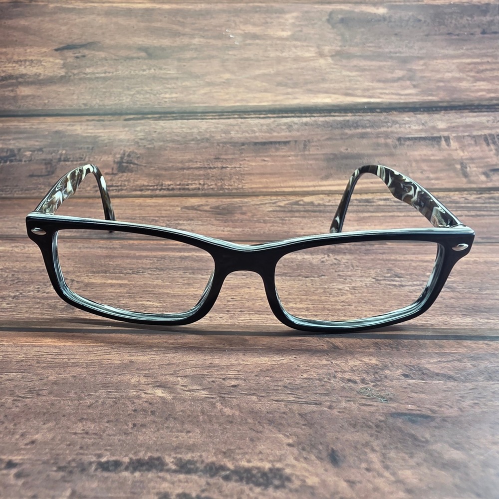 Ray-Ban RB 5162 2262 Black White Marble Eyeglass Frames 52-16-140 Rectangular